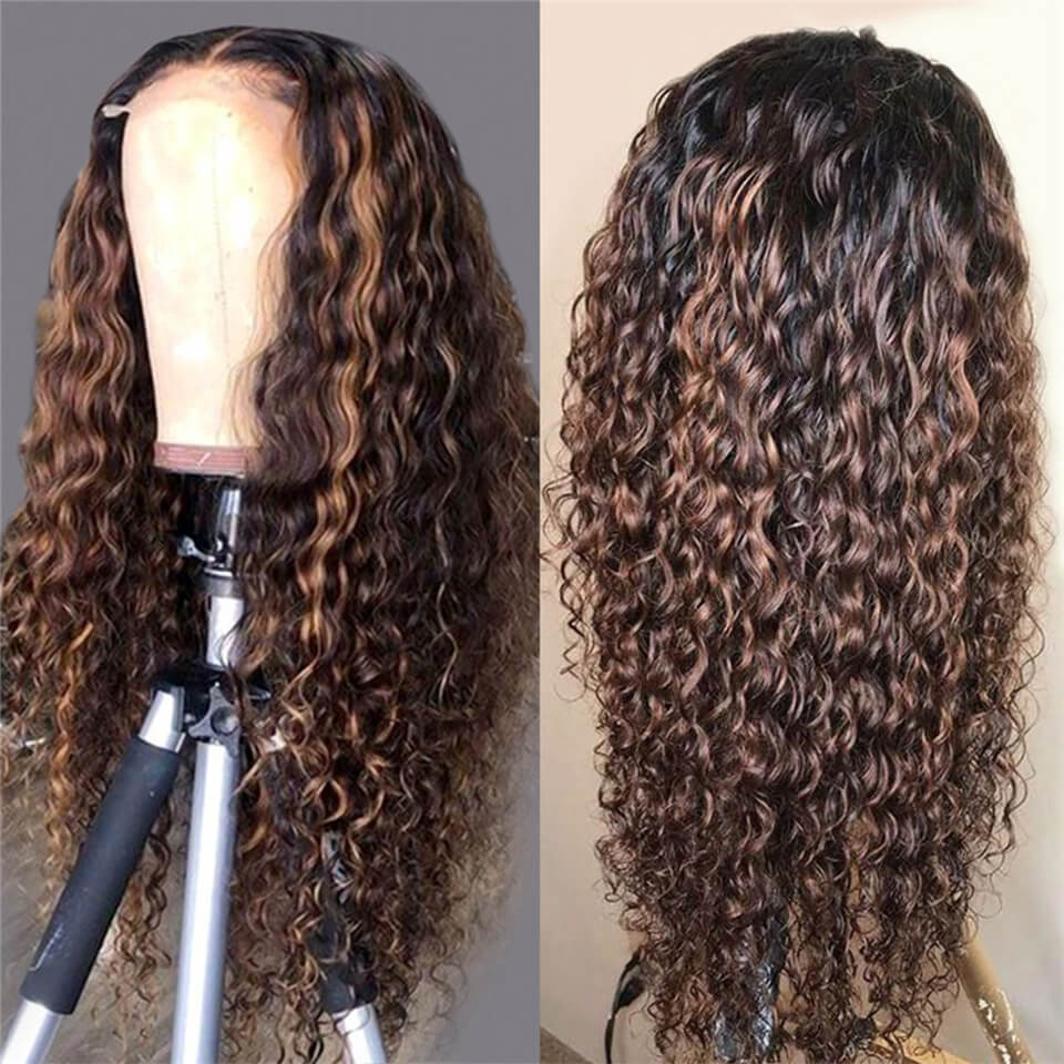 ombre water wave lace front wigs
