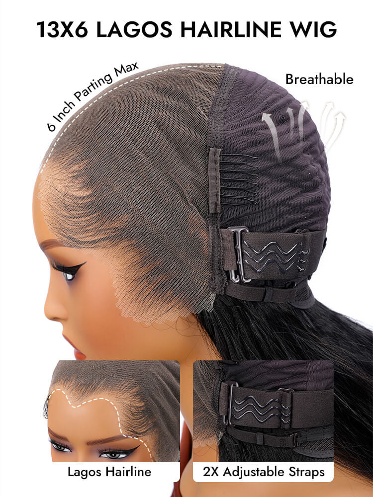 13x6 lagos hairline wig cap