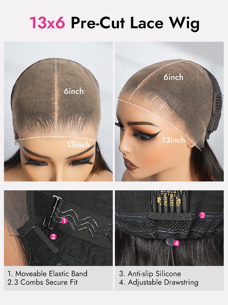 13x6 pre cut lace wig cap with drawstring
