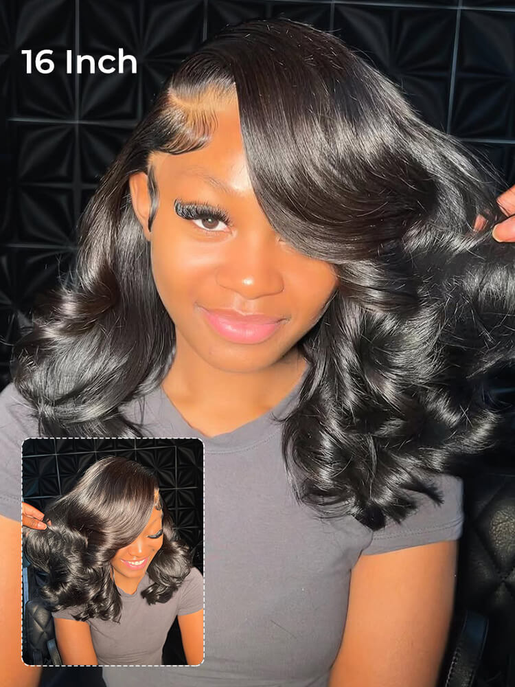 16inch layered body wave wig