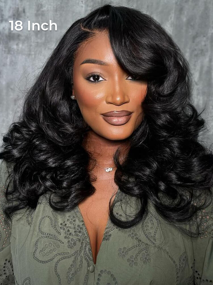 18inch layered body wave wig