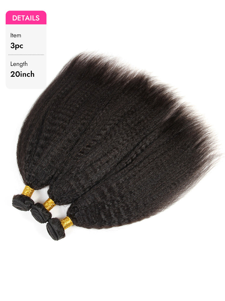 20inch kinky straight bundles