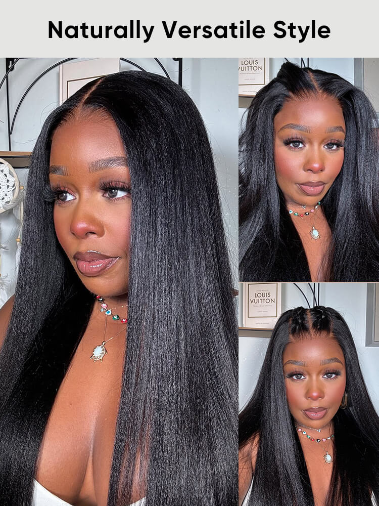 silk press black hair