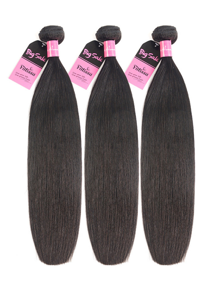 3 bundles straight human hair