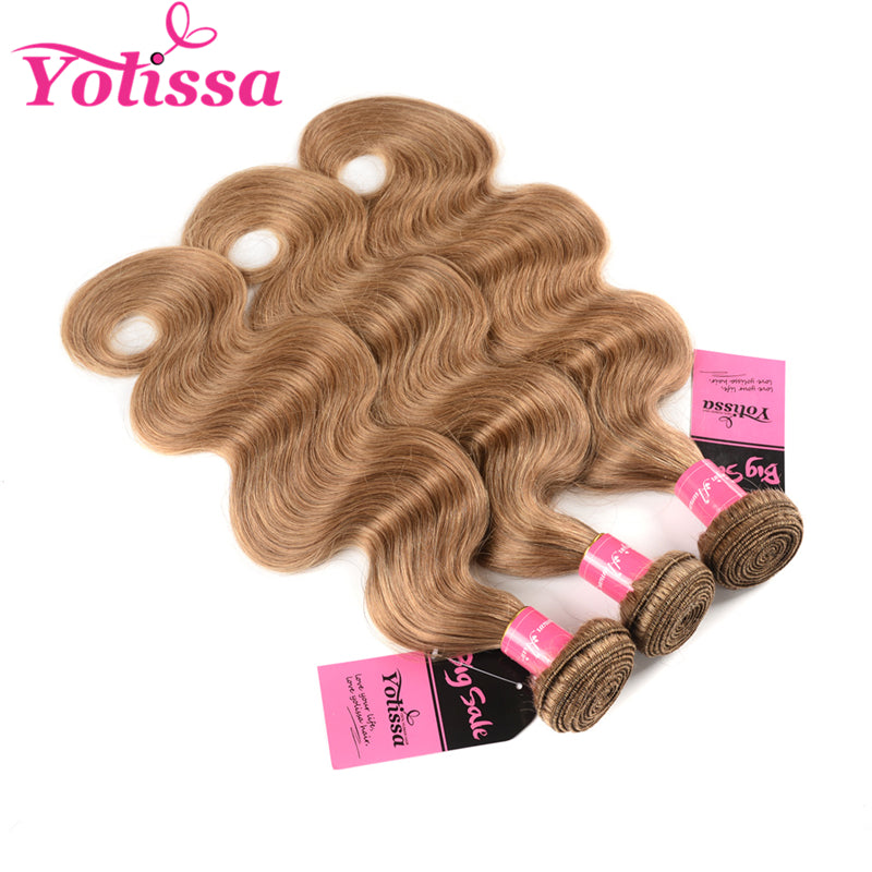 #27 3 Bundles Body Wave Honey Blonde Color