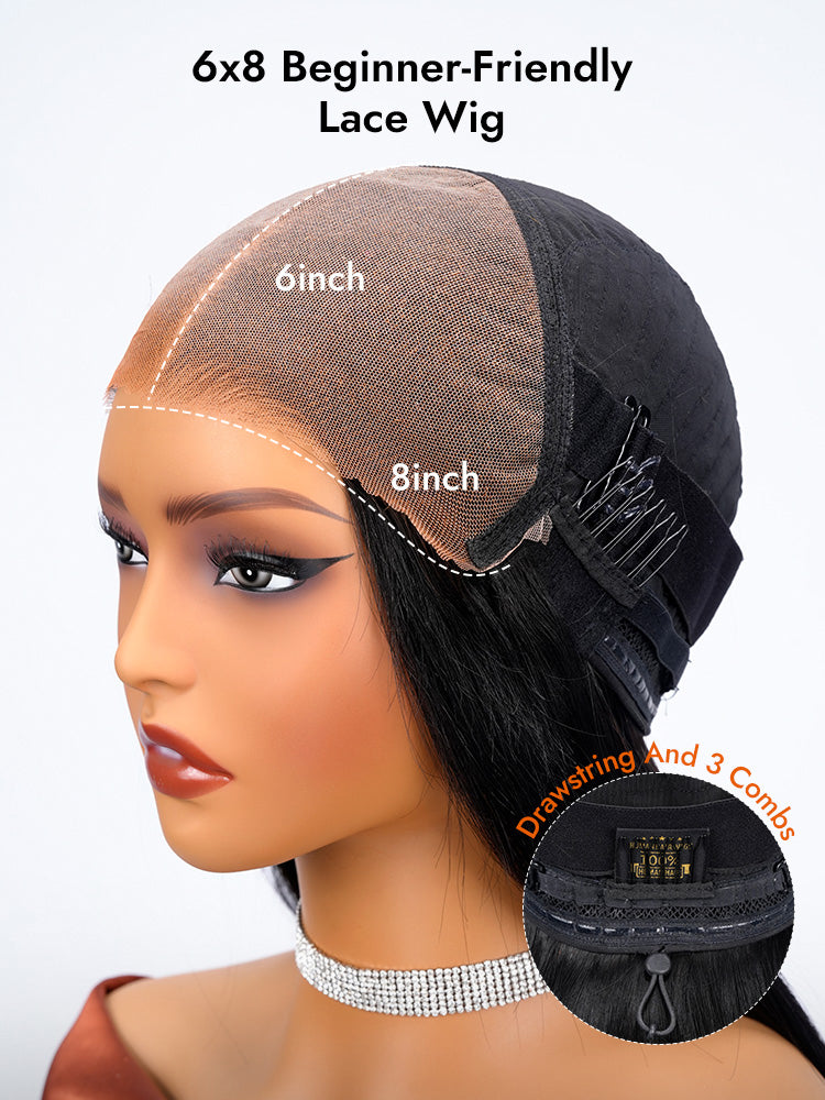 6x8 pre cut lace wig cap