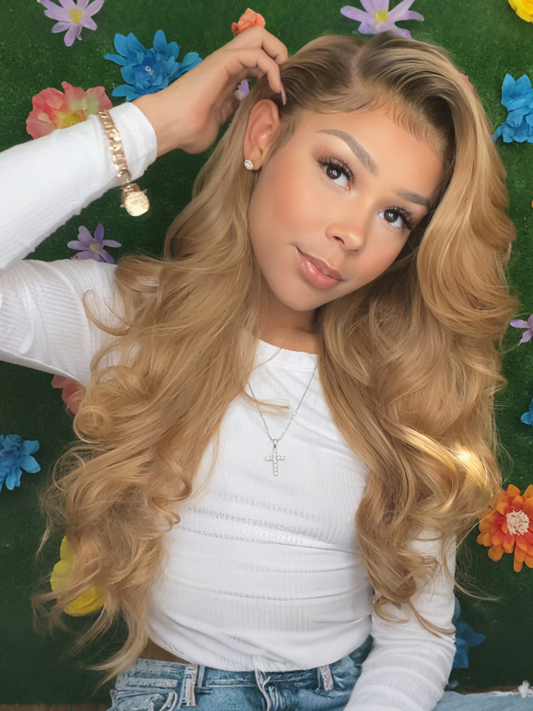 Ombre honey blonde lace wig