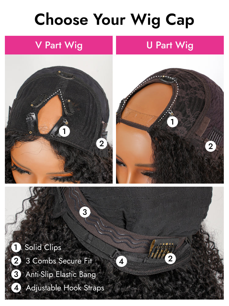 U Part and V Part Wig Cap