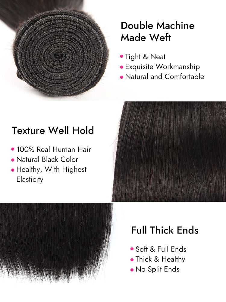 advantages of straight human hair bundle