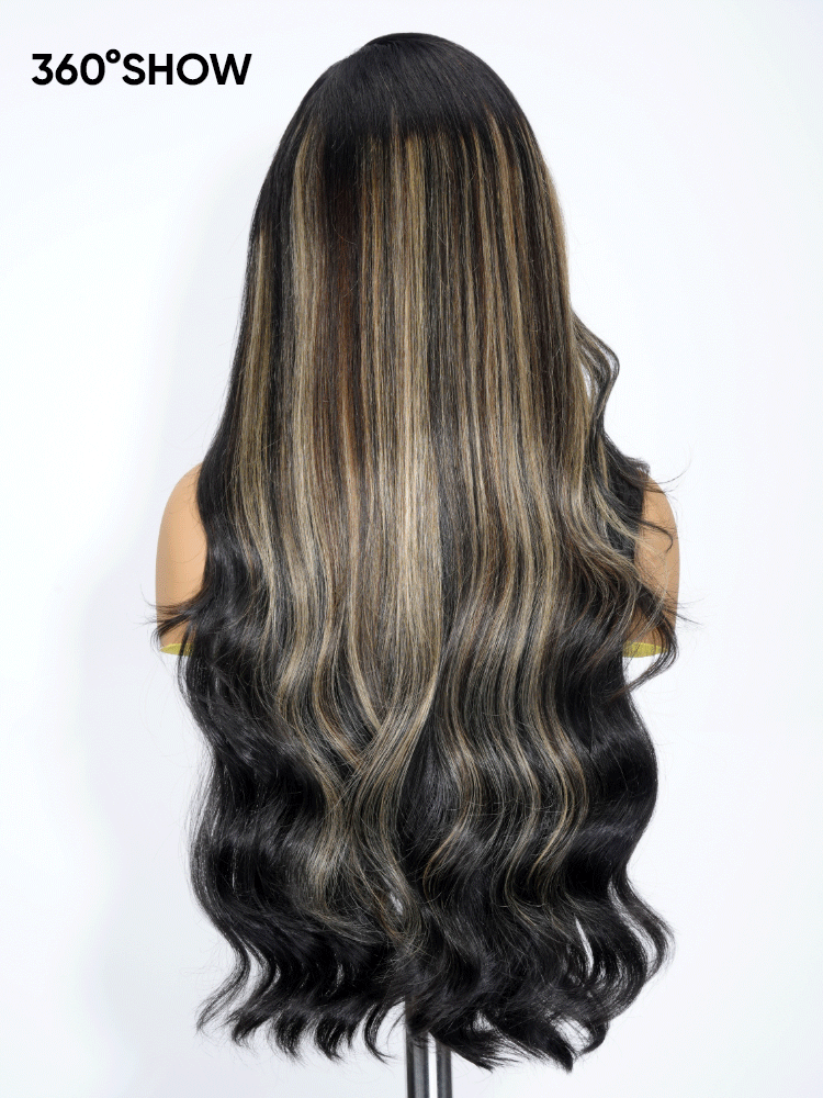 caramel and honey blonde highlights