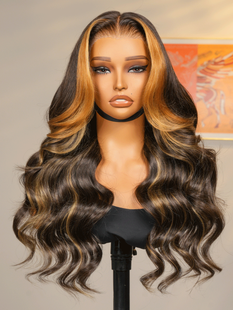 money piece black hair