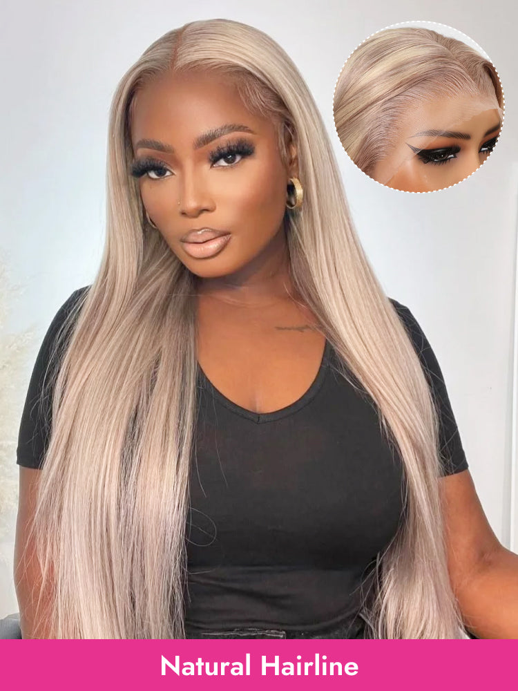 blonde lowlights wig with natural hairline