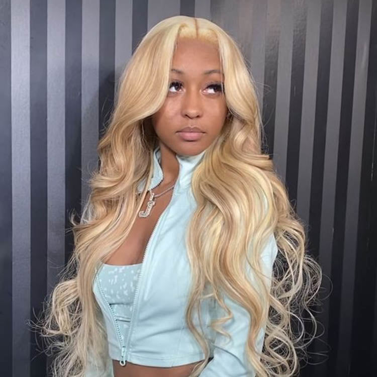 blonde highlight lace front wigs
