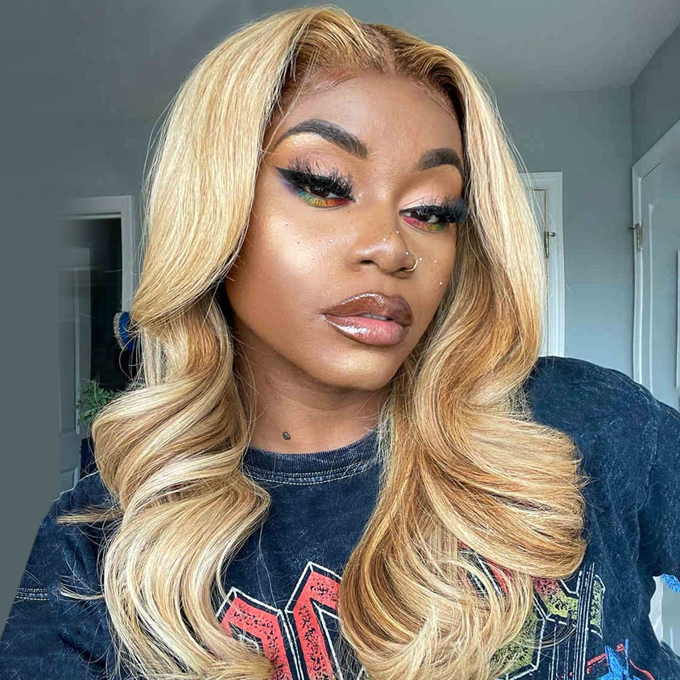 27/613 highlight body wave T part wig