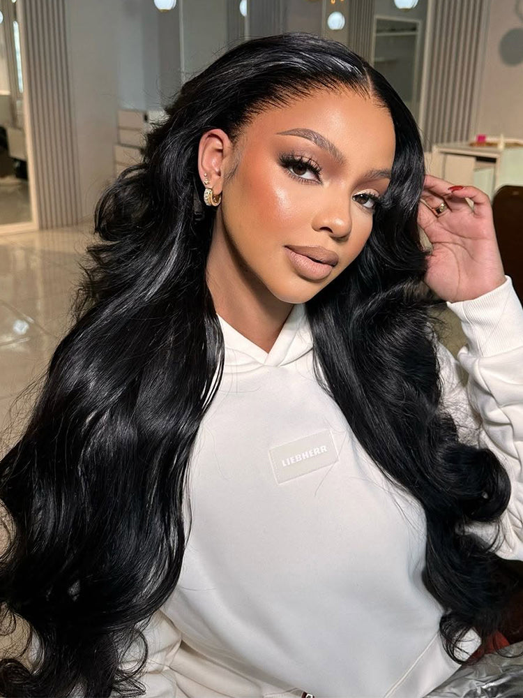 body wave HD lace front wigs with natural hairline