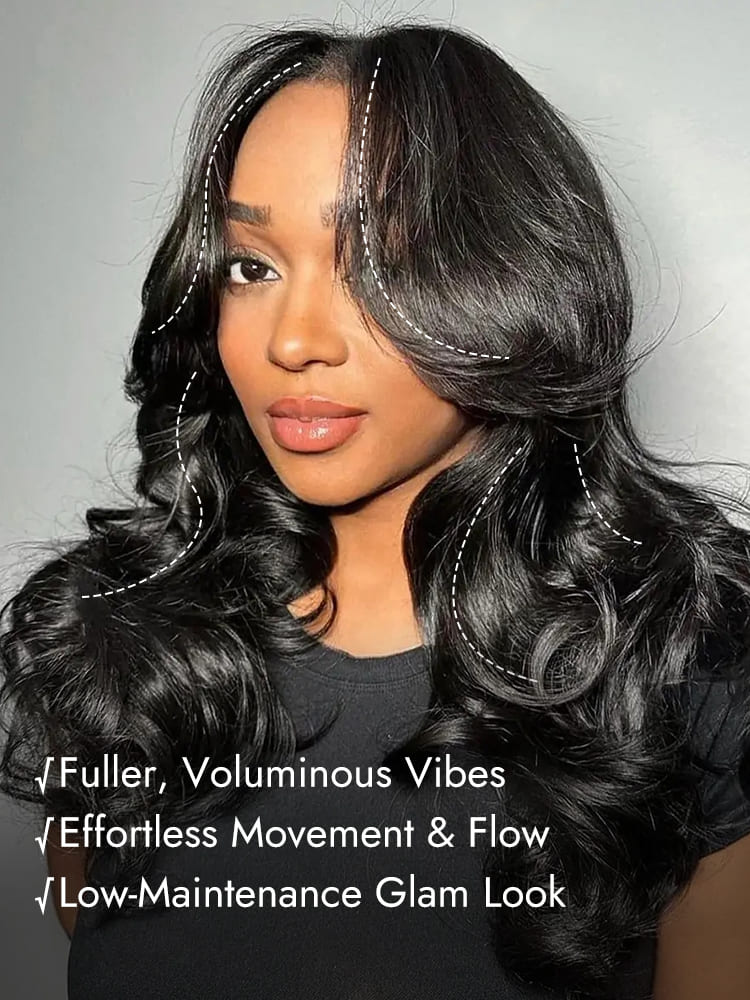body wave ready to go wigs with layers