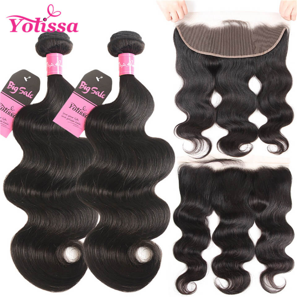 body wave 2 bundles with frontal
