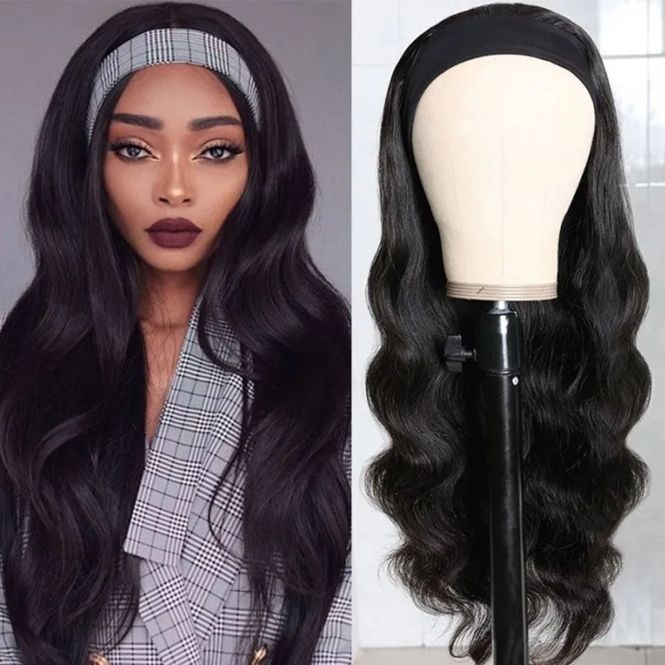 body wave headband wigs
