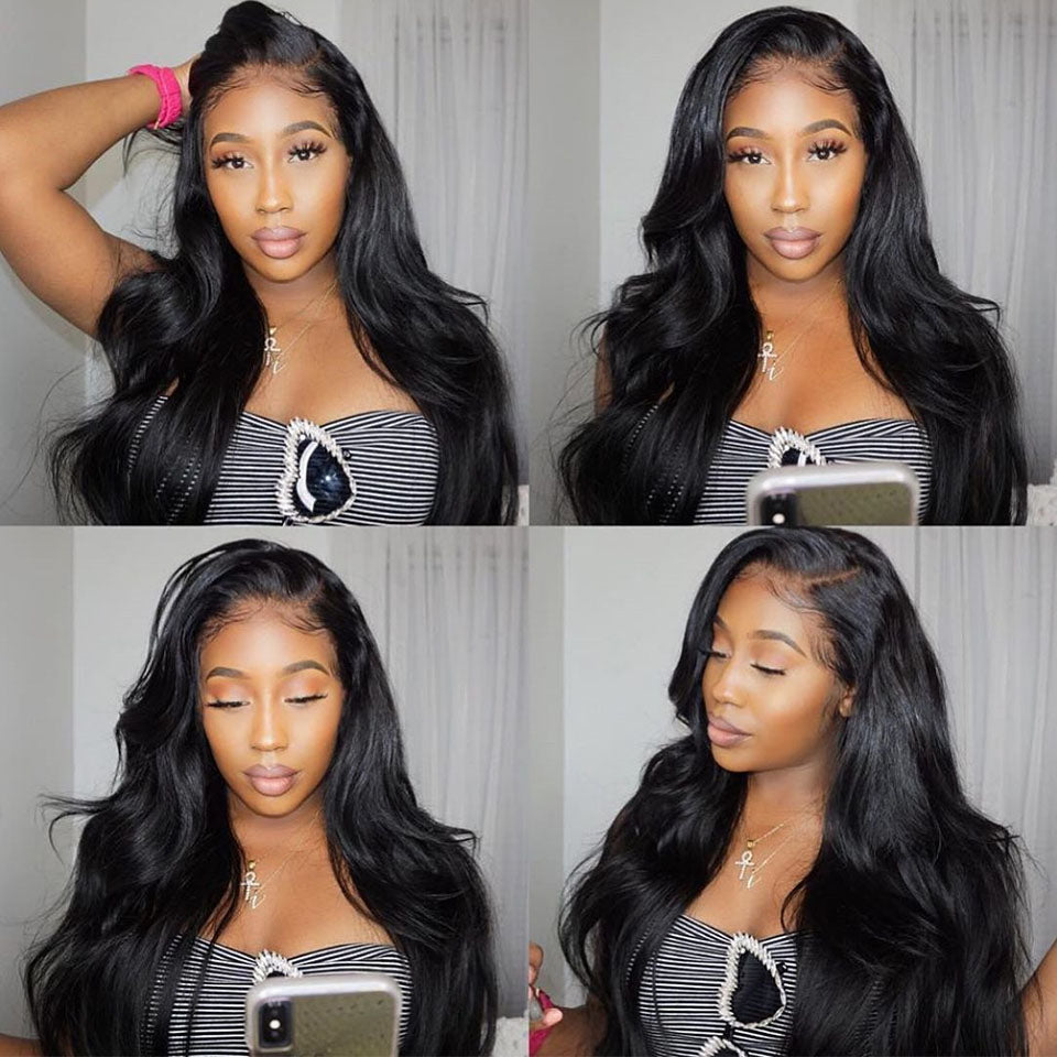 body wave human hair lace wigs