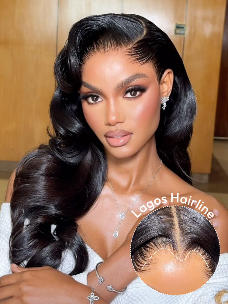 body wave wig with lagos hairline