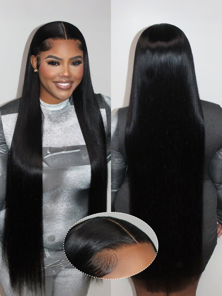 bone straight lace front wig