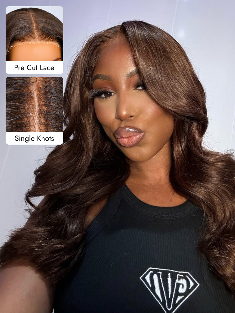 brown ready to go wig with layers