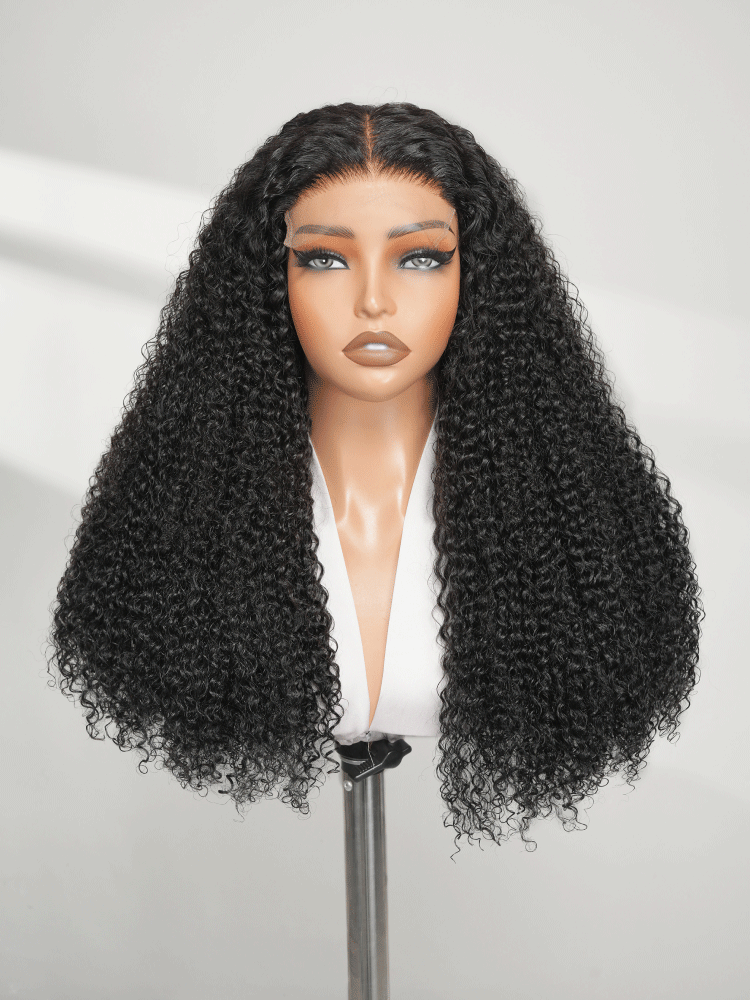 curly super double drawn human hair wig