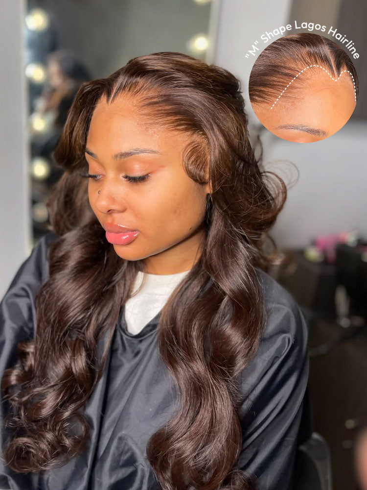 Dark Brown Lagos Hairline Wig