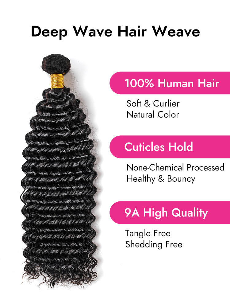 deep wave hair weave