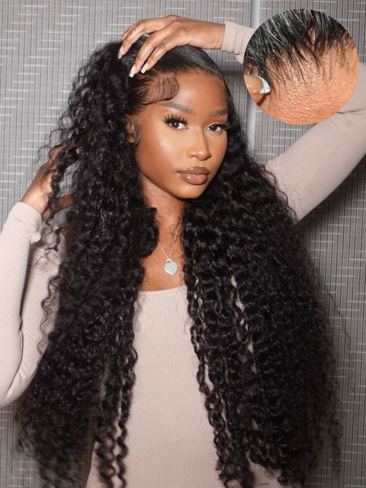 deep wave glueless HD lace wig