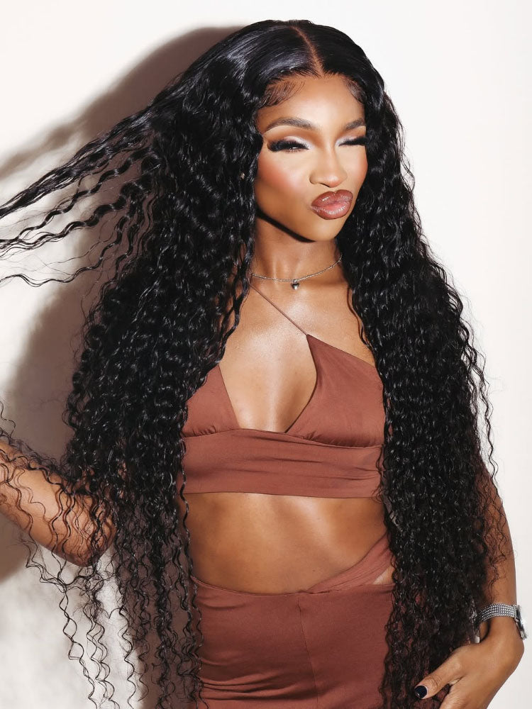 deep wave HD lace closure wig