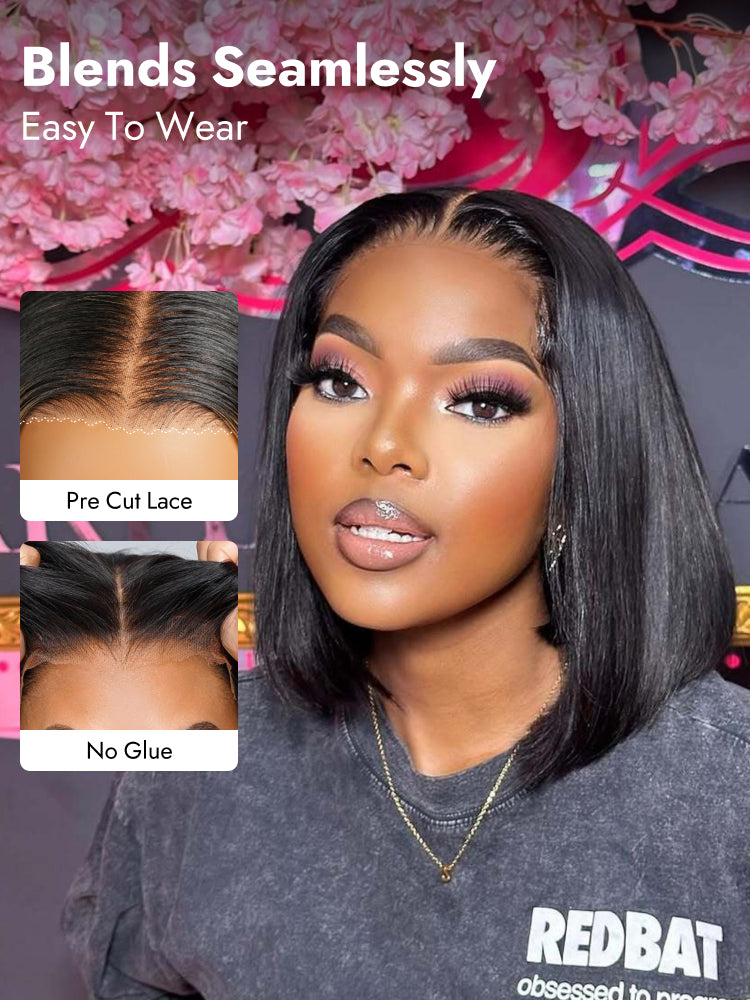 glueless straight bob wig