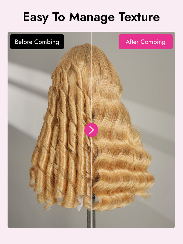 honey blonde body wave double drawn wig