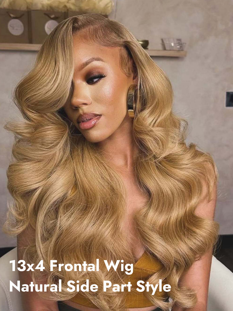 honey blonde body wave lace front wigs
