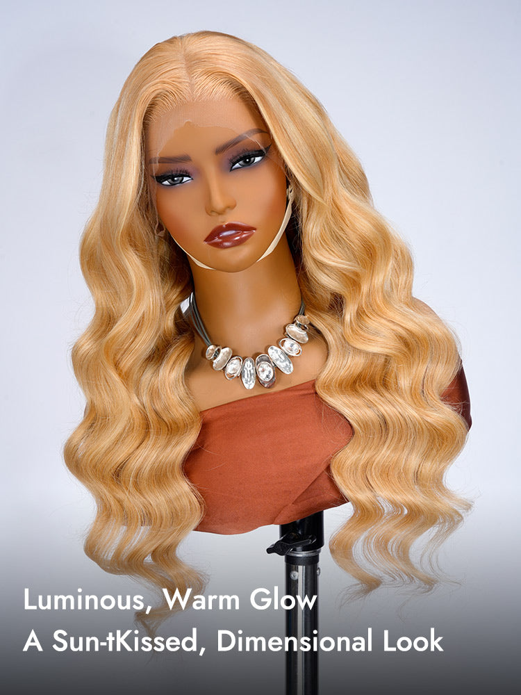 honey blonde highlight color wig