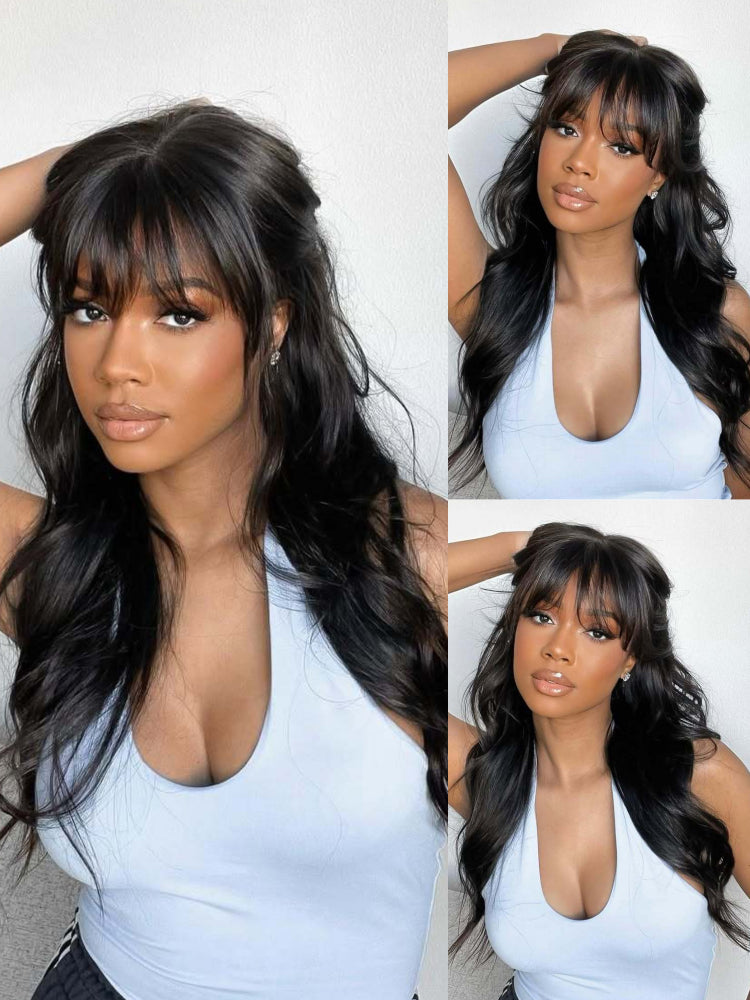 human hair wigs with bangs