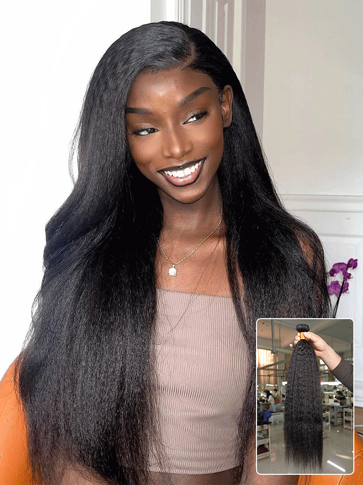 kinky straight hair weave