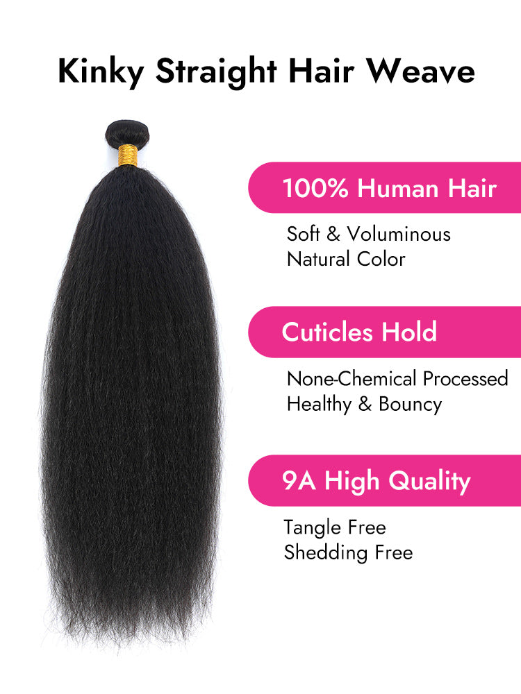 kinky straight hair weave