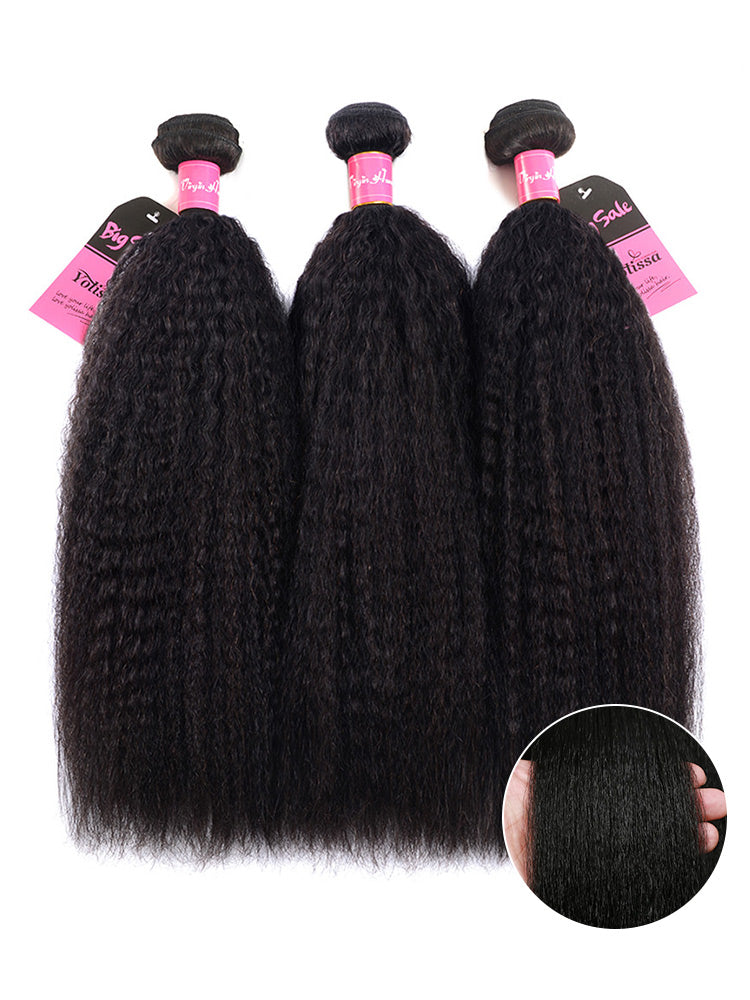 kinky straight pluffy texture