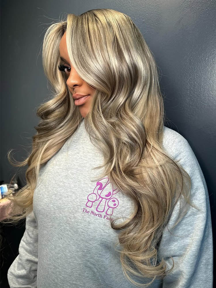 layered hair with highlights