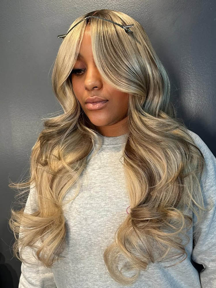 layered highlights wig