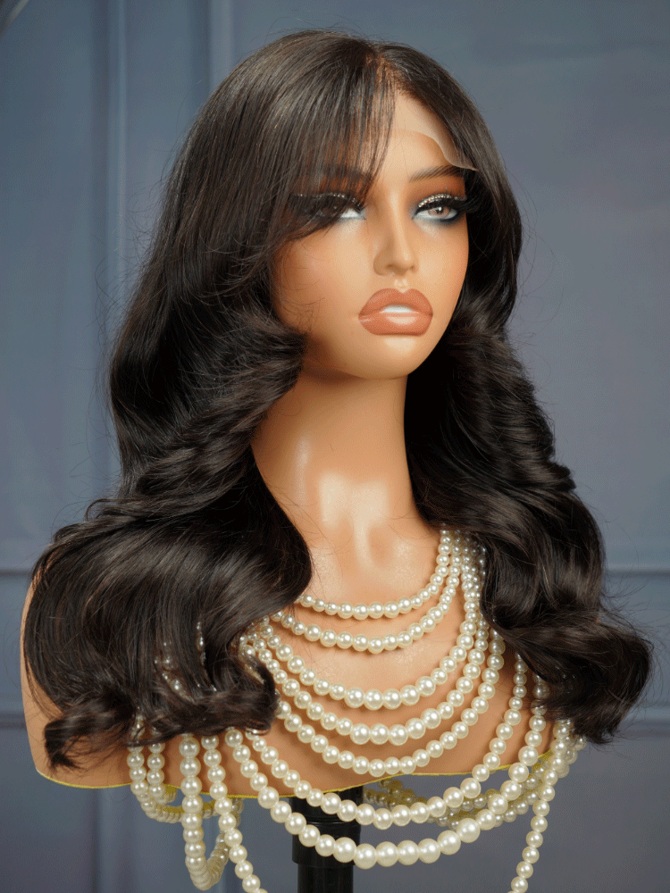 layered wig with bangs