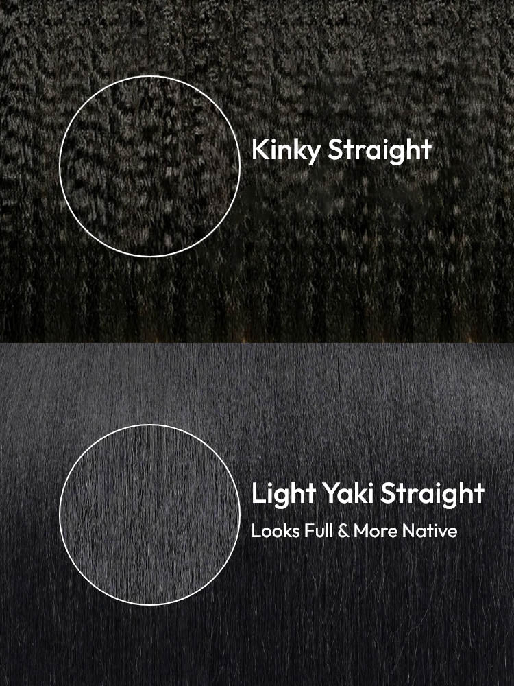 kinky straight vs light yaki straight