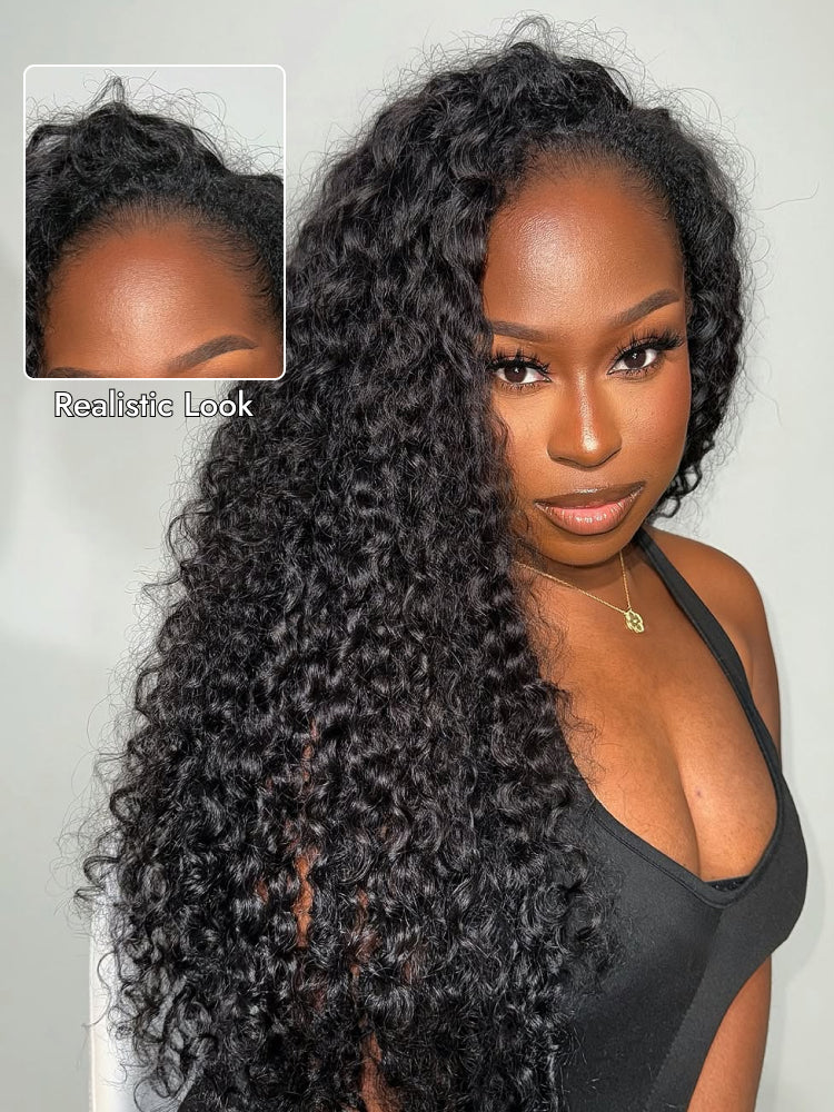 natural scalp burmese curly u part wig
