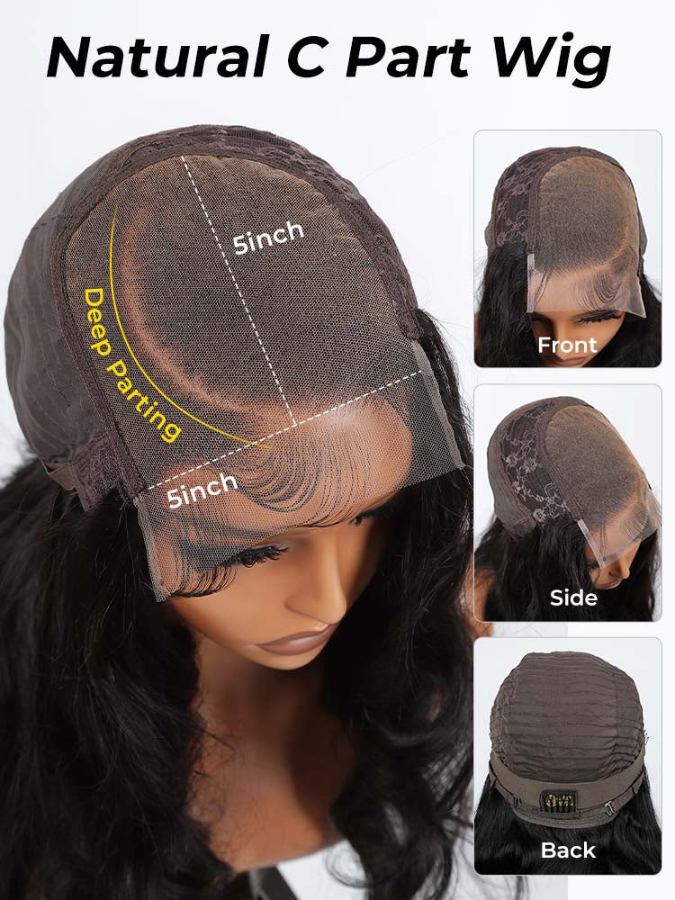 natural C part wig cap