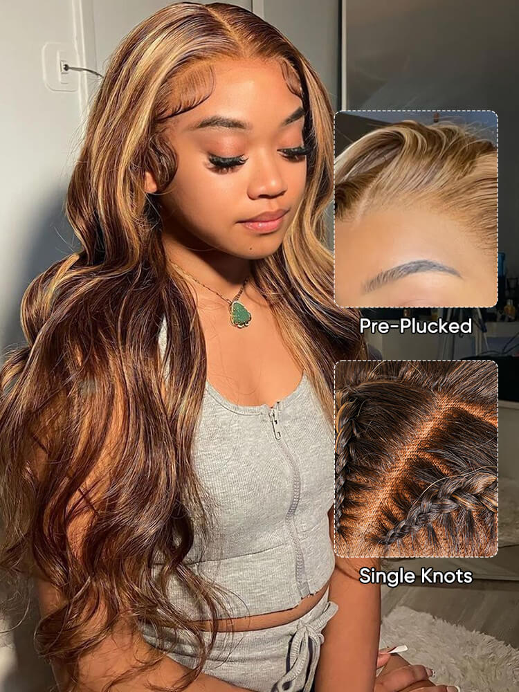 natural piano highlight wig