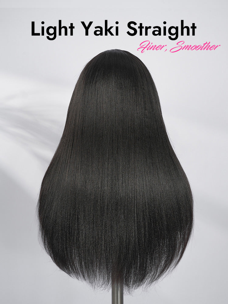 pre styled light yaki straight texture wig