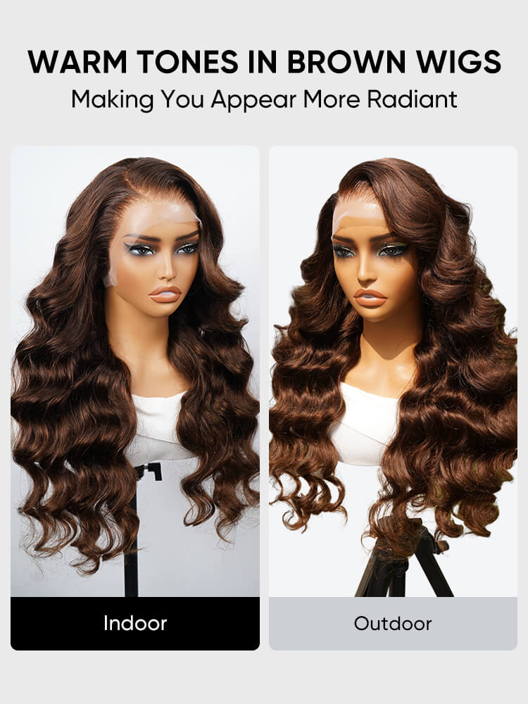 #4 chocolate brown wigs