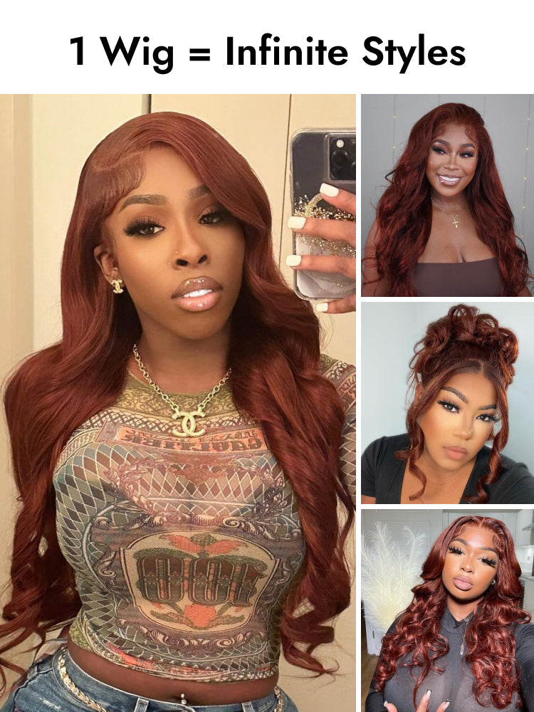 reddish brown wig