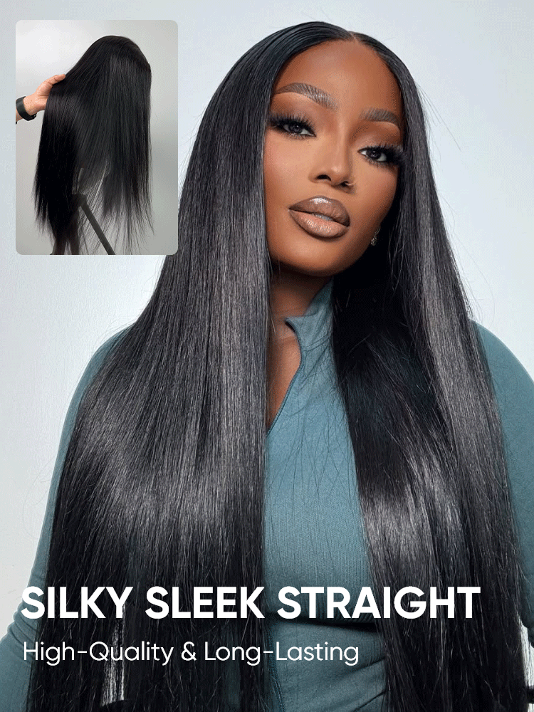 silky straight HD lace wig
